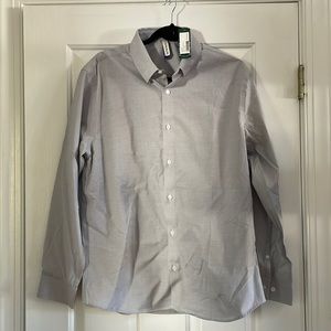 Men’s Artefact Slim Fit New Key Dress Shirt Large Short Grey